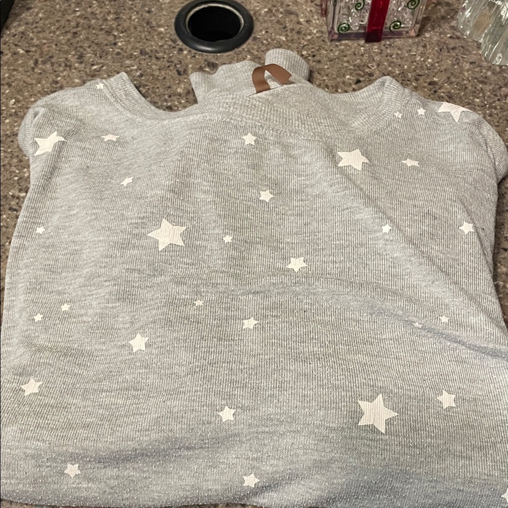 Gray Sweater with White Stars
